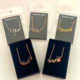 Initial Letter Necklace Stainless Steel Pendant Jewelry