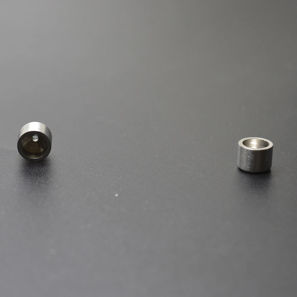 10pcs 6mm Hole Geometric Spacer Bead Matte Stainless Steel Tube