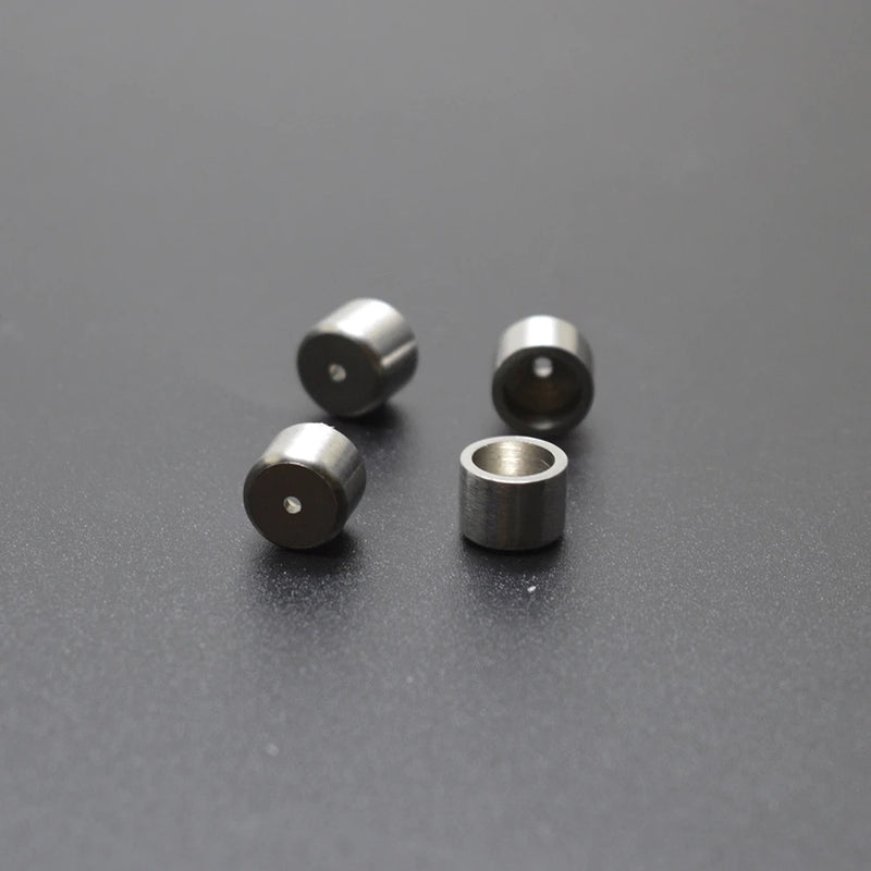 10pcs 6mm Hole Geometric Spacer Bead Matte Stainless Steel Tube