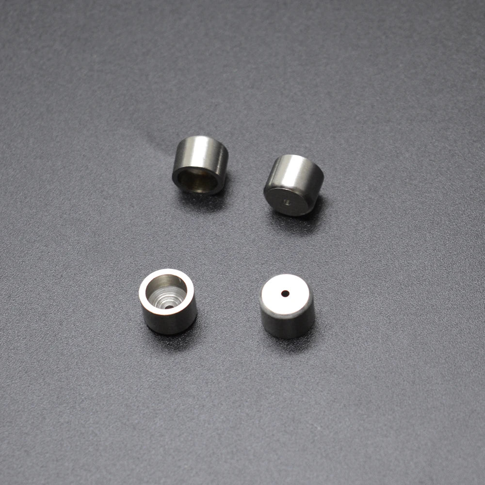 10pcs 6mm Hole Geometric Spacer Bead Matte Stainless Steel Tube