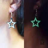 Stainless Steel Luminous Hoop Earrings Pendants for Women