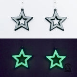 Stainless Steel Luminous Hoop Earrings Pendants for Women