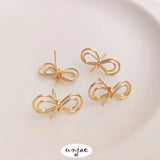 14K Gold-Clad Butterfly Pearl Pin Earrings DIY Jewelry