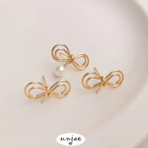14K Gold-Clad Butterfly Pearl Pin Earrings DIY Jewelry