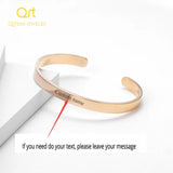 Custom Stainless Steel Bracelet Engraved Family Name Jewelry