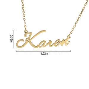 Personalized Silver Stainless Steel Couple Nameplate Initial Necklaces