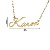 Personalized Silver Stainless Steel Couple Nameplate Initial Necklaces