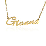 Personalized Silver Stainless Steel Couple Nameplate Initial Necklaces