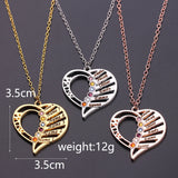 Heart Pendant Necklace with 6 Engraved Names