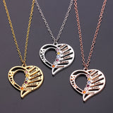 Heart Pendant Necklace with 6 Engraved Names