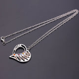 Heart Pendant Necklace with 6 Engraved Names