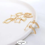 14K Zircon Inlaid Retaining Earring Accessories DIY Jewelry Material