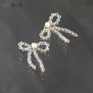 Chinese Knot Crystal Pendant Earrings DIY Material