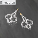 Chinese Knot Crystal Pendant Earrings DIY Material
