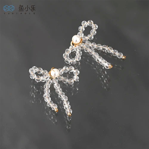 Chinese Knot Crystal Pendant Earrings DIY Material