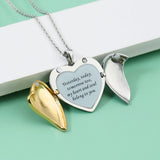 Heart Locket Pendant Necklace - Gift for Wife Daughter Mother