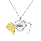 Heart Locket Pendant Necklace - Gift for Wife Daughter Mother