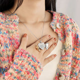 Heart Locket Pendant Necklace - Gift for Wife Daughter Mother