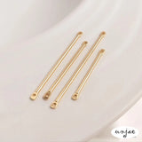 14K Clad Double Small Round Connecting Rod DIY Necklace Earring Pendant
