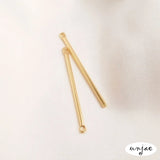 14K Clad Double Small Round Connecting Rod DIY Necklace Earring Pendant