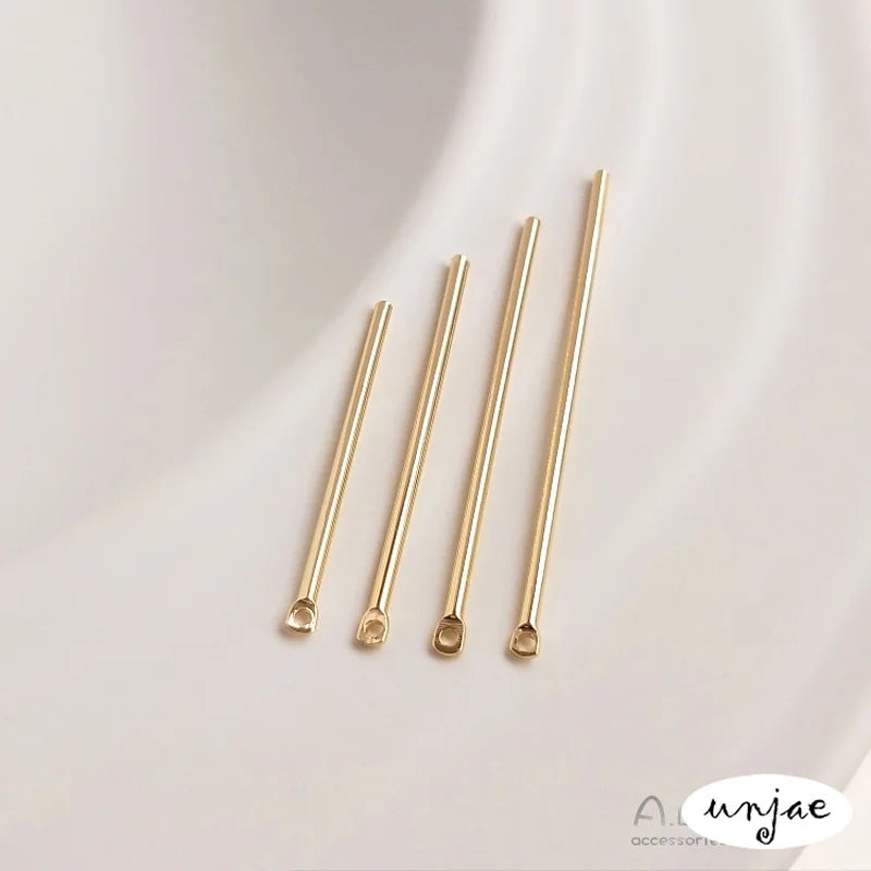 14K Clad Double Small Round Connecting Rod DIY Necklace Earring Pendant