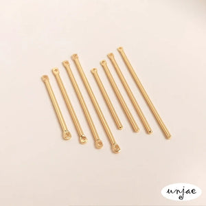 14K Clad Double Small Round Connecting Rod DIY Necklace Earring Pendant