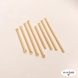 14K Clad Double Small Round Connecting Rod DIY Necklace Earring Pendant