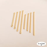 14K Clad Double Small Round Connecting Rod DIY Necklace Earring Pendant
