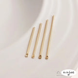 14K Clad Double Small Round Connecting Rod DIY Necklace Earring Pendant