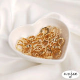 14k Plum Blossom Bead Ring Set, DIY Jewelry Material