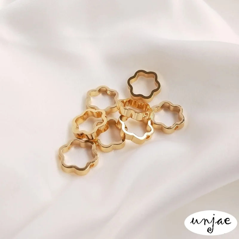 14k Plum Blossom Bead Ring Set, DIY Jewelry Material