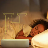 Customized Alphabet Letter LED Night Light Wooden Base Bedroom Decor
