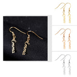 Custom Name Earrings Personalized Nameplate Stud Dangle Earring For Women