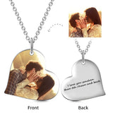 Customed Love Peach Heart Pendant Necklace For Women Men