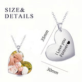 Customed Love Peach Heart Pendant Necklace For Women Men