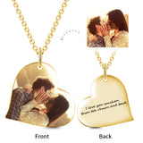 Customed Love Peach Heart Pendant Necklace For Women Men