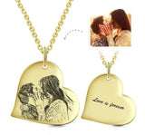 Customed Love Peach Heart Pendant Necklace For Women Men