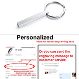 Personalized 3D Vertical Bar Keychain, Engraved Name, Birthday Gift