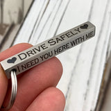 Personalized 3D Vertical Bar Keychain, Engraved Name, Birthday Gift