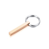 Personalized 3D Vertical Bar Keychain, Engraved Name, Birthday Gift