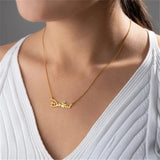 Custom Silver Rose Font Name Necklace for Women