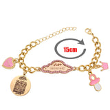 Muslim Baby Pink Bangles Allah AYATUL KURSI Bracelets