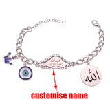 Personalised Allah Muslim Baby Child Bangles Bracelets