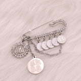 Islamic Allah Quran 4 Qul Suras Brooch Pin