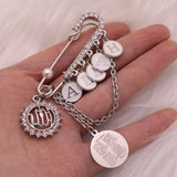 Islamic Allah Quran 4 Qul Suras Brooch Pin