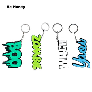 Custom Letter Acrylic Keychain Personalized Name Words Car Key Ring Jewelry