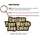 Custom Letter Acrylic Keychain Personalized Name Words Car Key Ring Jewelry