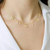 Customizable Initial Letters Necklace Personalized Name Zircon Necklaces