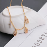 Customizable Initial Letters Necklace Personalized Name Zircon Necklaces