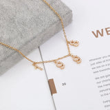 Customizable Initial Letters Necklace Personalized Name Zircon Necklaces